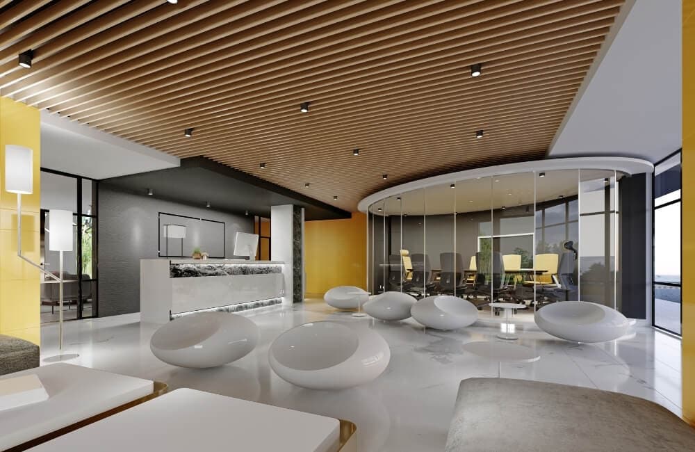 Tırnaklı Büküm Baffle Tavan